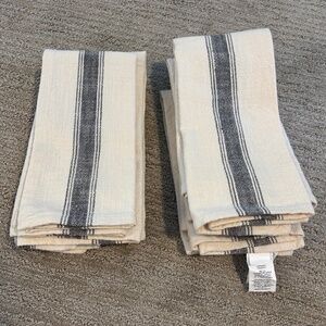 Set of 12 French Stripe Pottery Barn Napkins